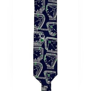 Vintage Josh Bach Baseball Field Necktie